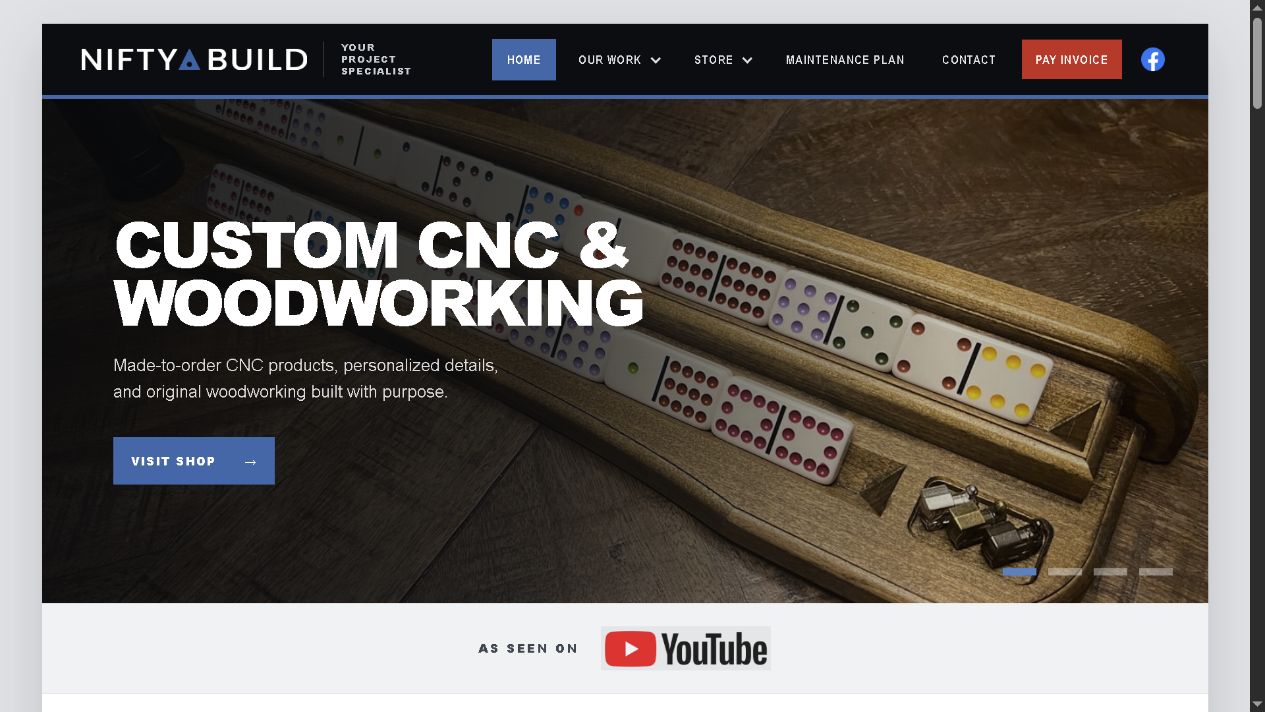 Nifty Build USA homepage